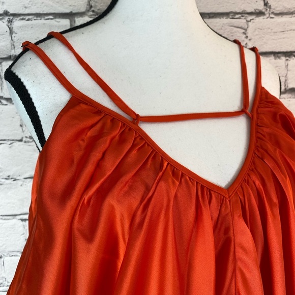 The Drop Orange Side Cowl Dress Boho Caftan Kaftan Style Dress Size Medium NEW - Picture 6 of 16